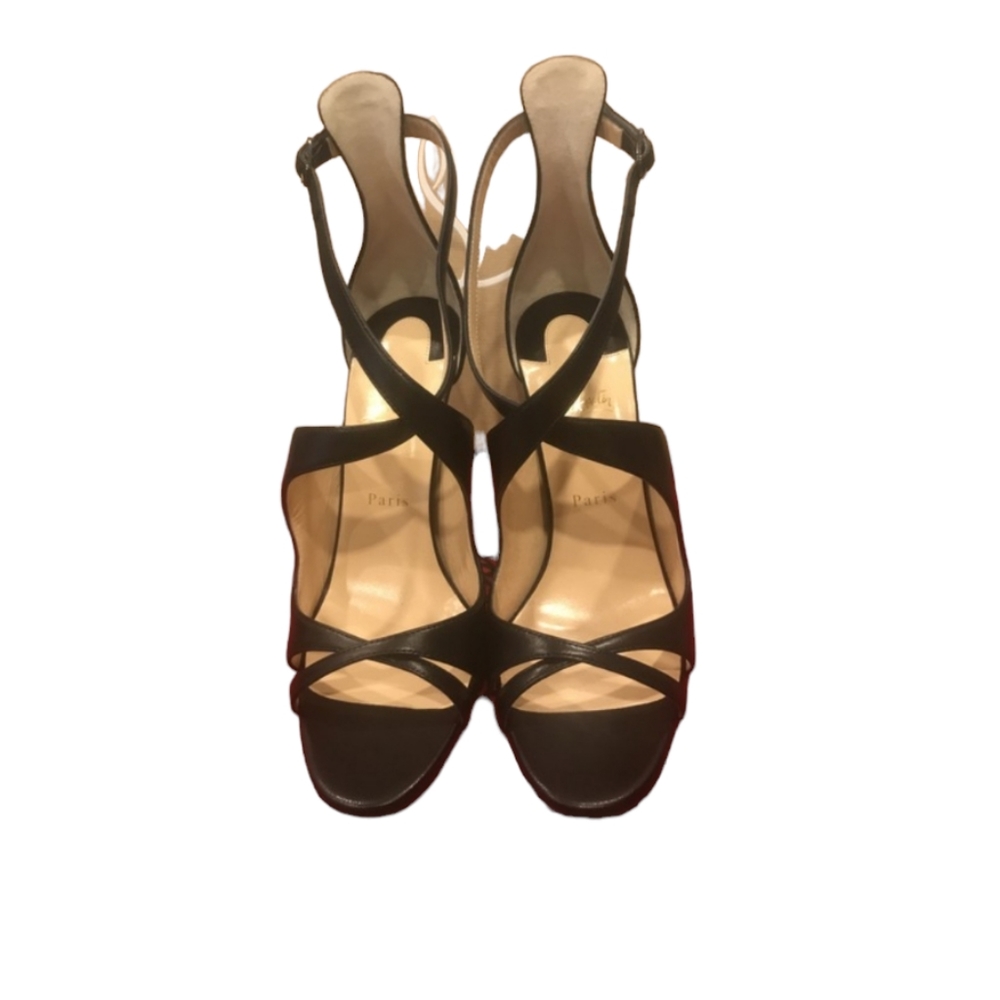 ❤️HP❤️❌️SOLD❌️Christian Louboutin Malefissima 100mm Crisscross Red Sole Sandal❤️ - Picture 4 of 9